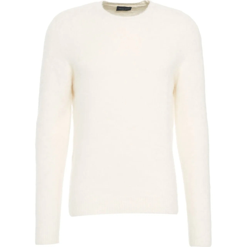 Roberto Collina  Brushed knit sweater weiß