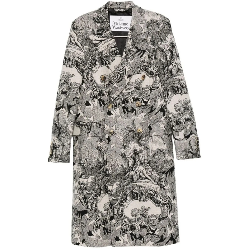 Vivienne Westwood Doudoune Coats Creamblack schwarz