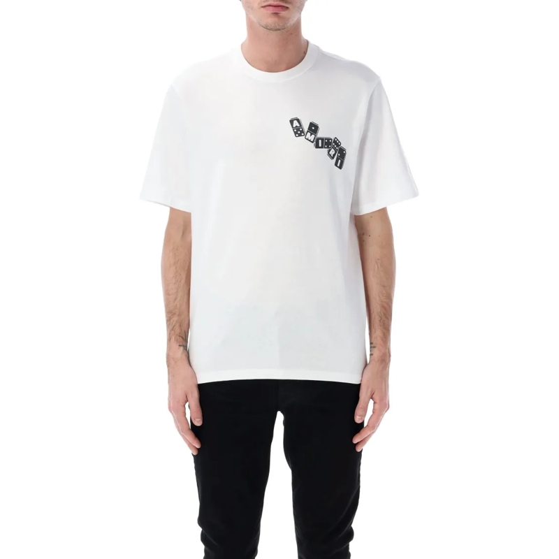 Amiri T-shirt Vintage-Inspired White Cotton Domino Tee White
