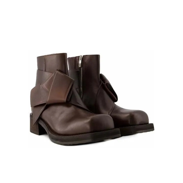 Acne Studios Musubi W Boots Leather Dark Brown Brown Bottine