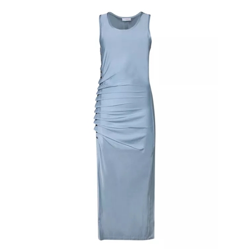 Paco Rabanne Sky Blue Jersey Midi Dress Blue 