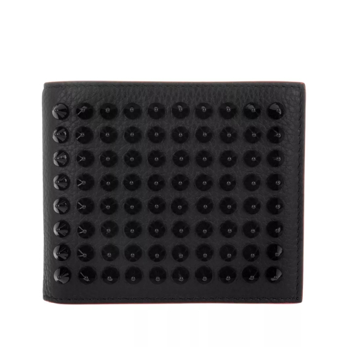Christian Louboutin Kaspero Clip Wallet Calf Spikes Black Bi-Fold Portemonnaie