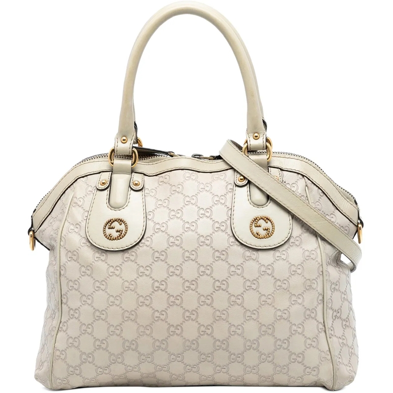 Gucci Schultertasche Medium Guccissima Scarlett Satchel braun