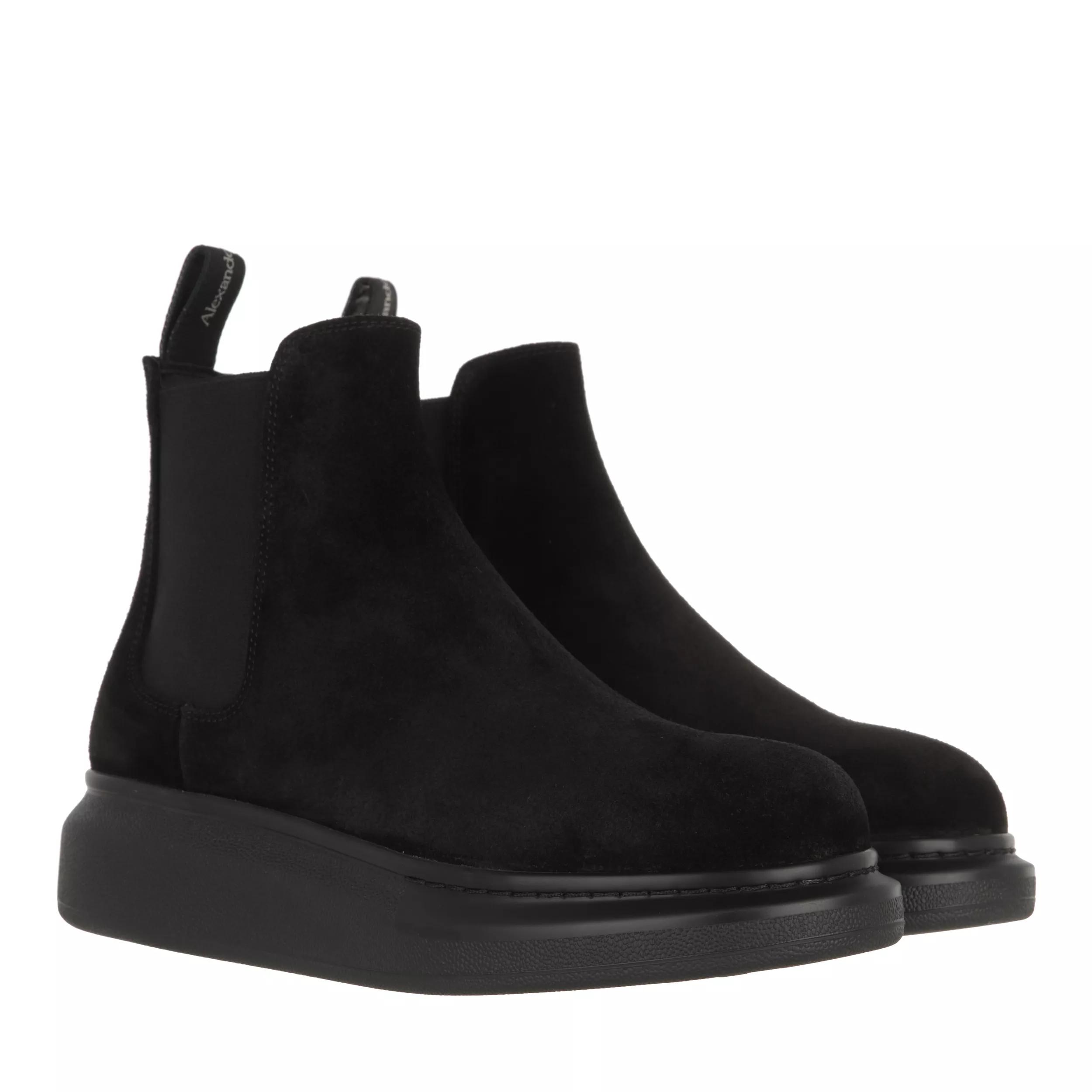 Alexander McQueen Boots Leather Black Botte Chelsea