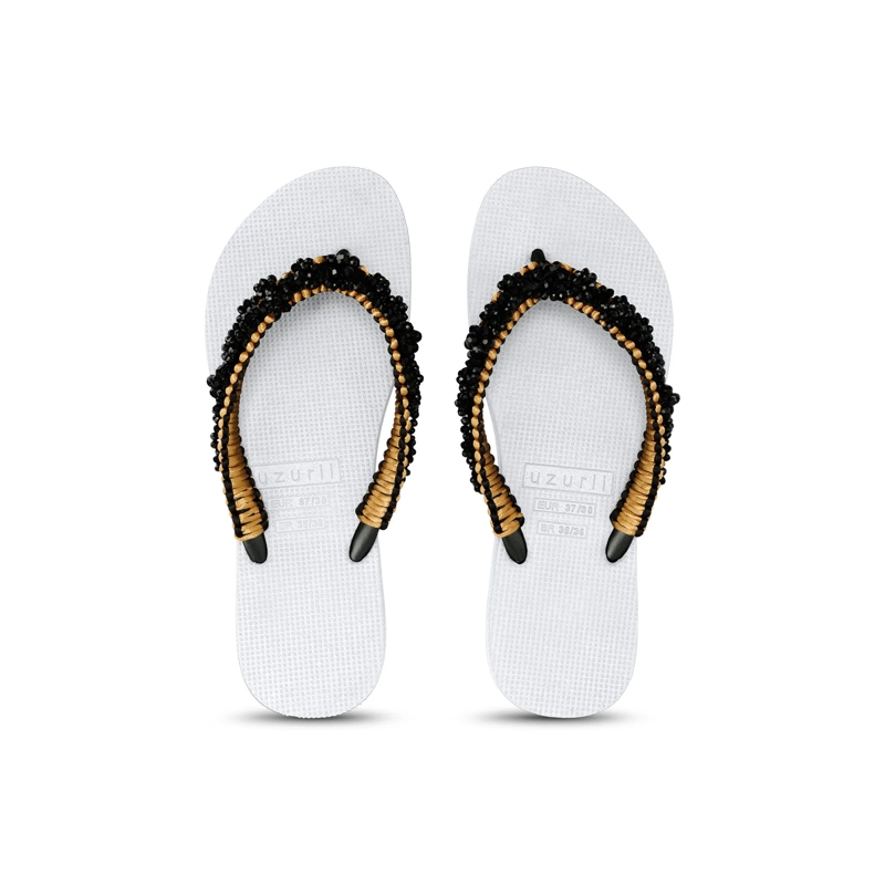 UZURII Flip Flops Zehentrenner Macrame Lizzy weiss