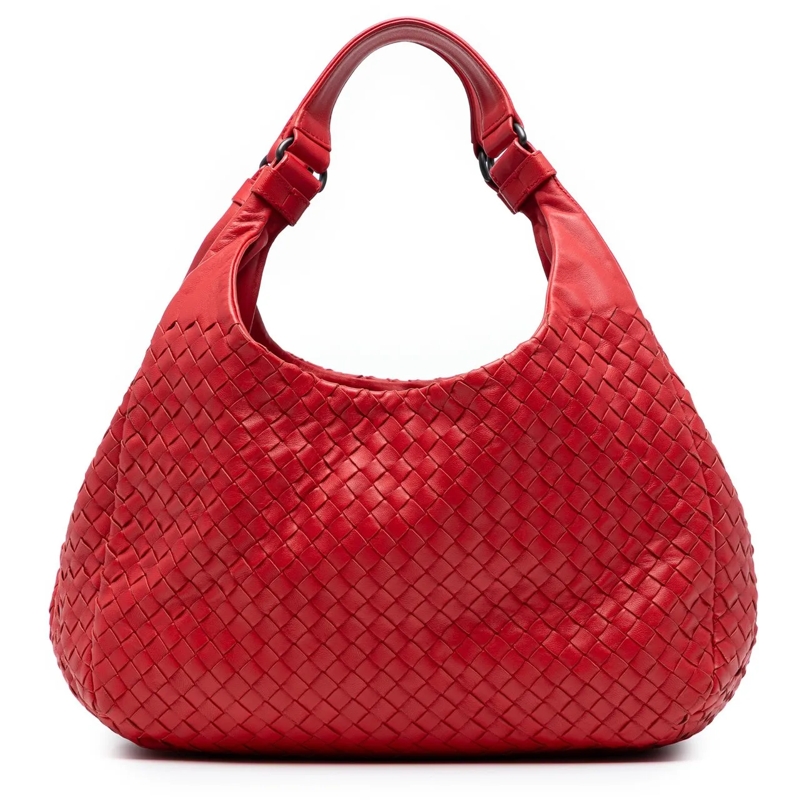 Bottega Veneta Sac à bandoulière Small Nappa Intrecciato Campana Hobo rot