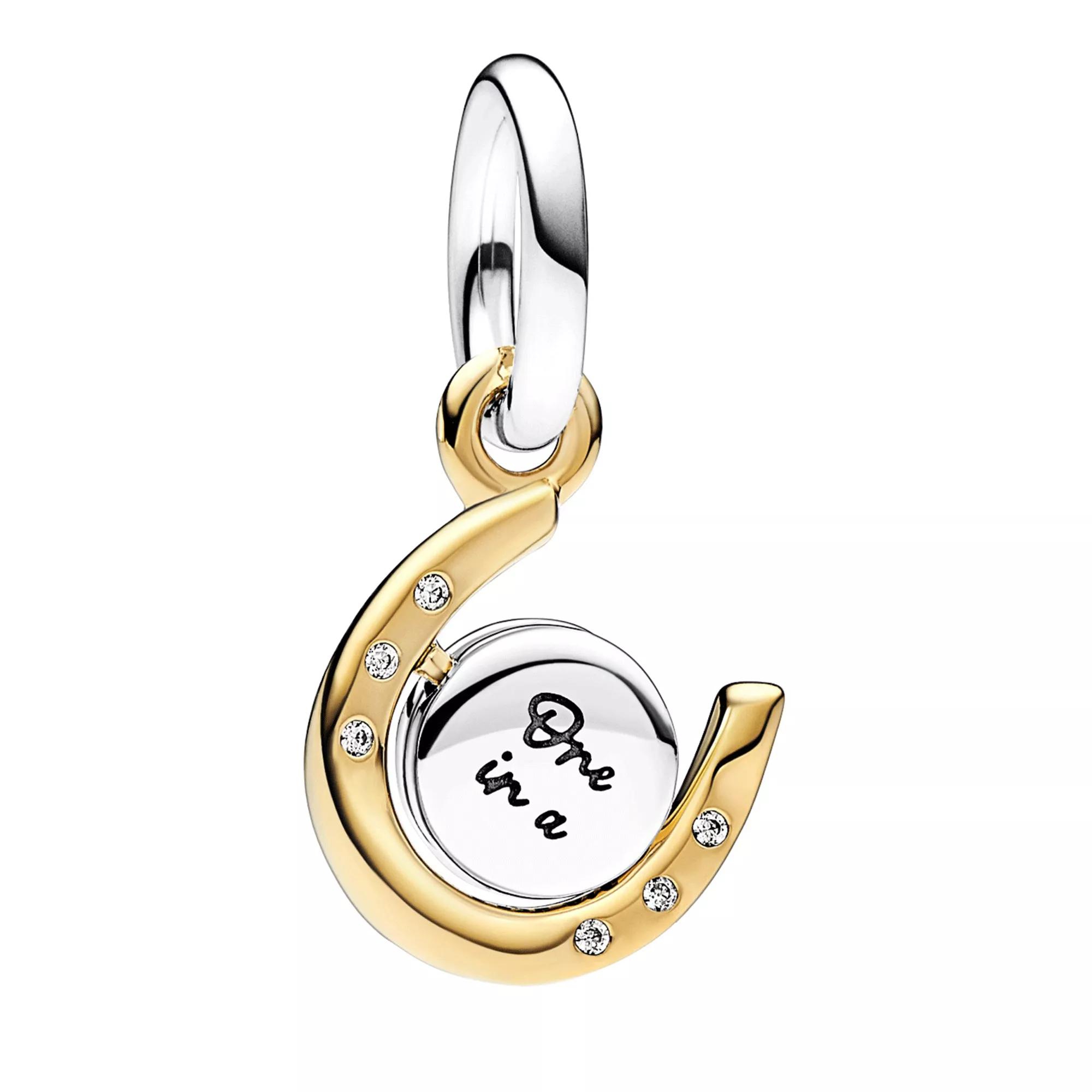 Pandora Two-tone Spinning Disc Horseshoe Dangle Charm gold | Anhänger