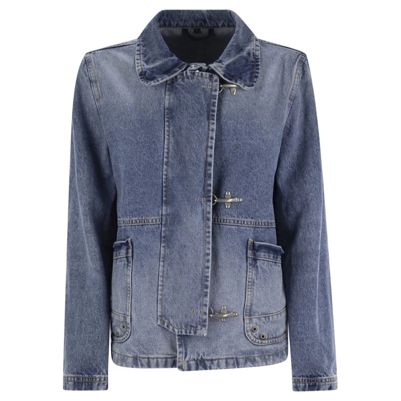 Fay Spijkerjasje 3 Ganci In Cotton Denim Jacket Blue