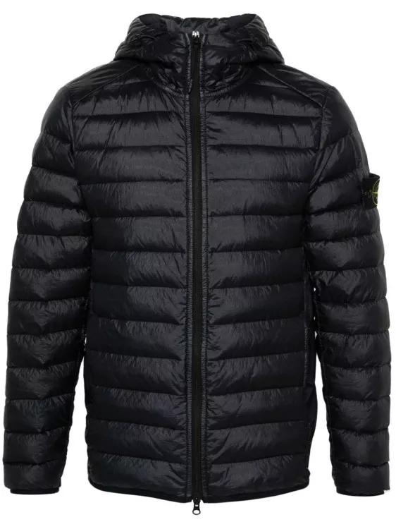 Black stone island puffer jacket on sale