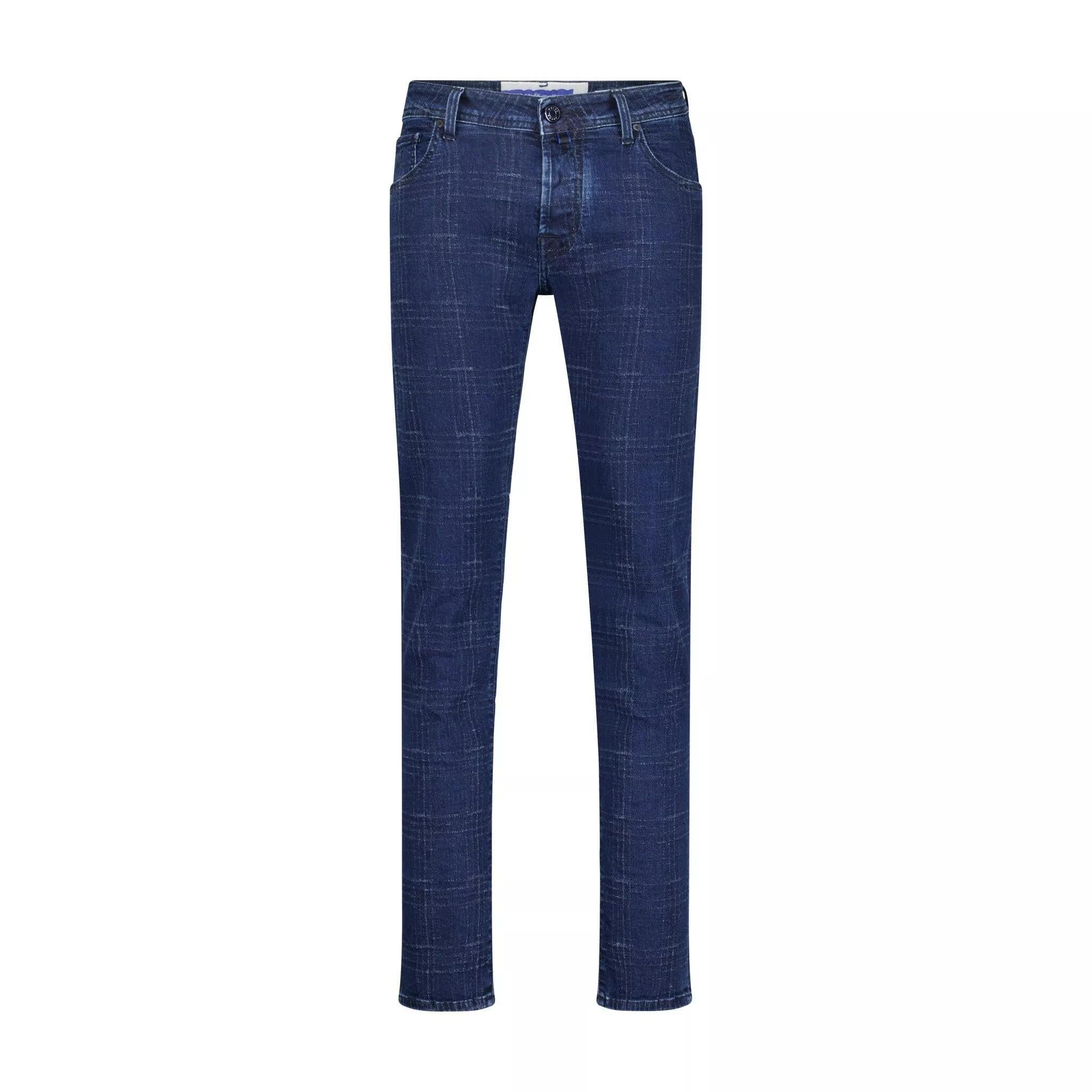 Jacob Cohen - Slim-Fit Jeans Nick im Karo-Design 47701935882586 - Größe 35 - dark blue