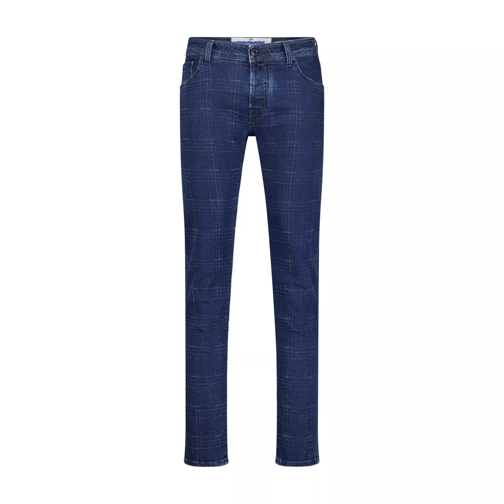 Jacob Cohen Jeans Slim Fit Slim-Fit Jeans Nick im Karo-Design 47701935882586 Blau