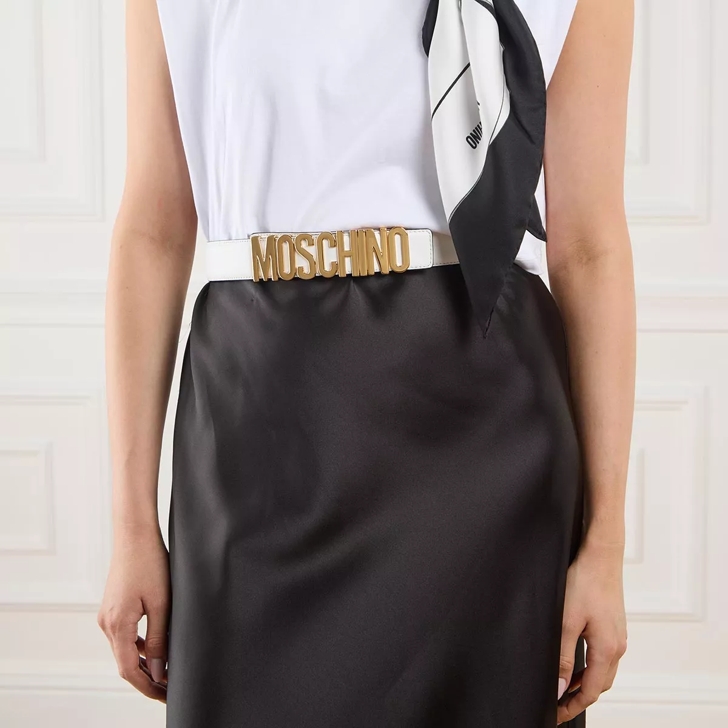 Moschino Belts Bianco Leather Belt