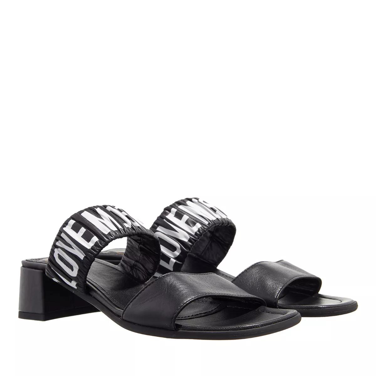 Love Moschino Slipper & Pantoletten - Logo Band - Gr. 36 (EU) - in Schwarz - für Damen