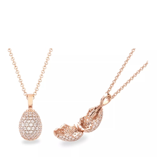 Little Luxuries by VILMAS Vita New White Necklace Drop Rose Gold Plated Mellanlångt halsband