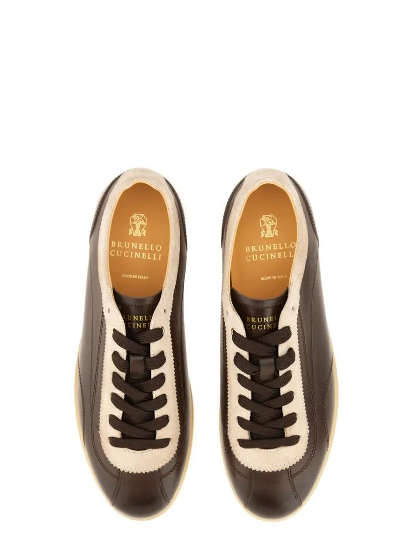 Thumbnail - Brunello Cucinelli Low-Top Sneaker - Low-Profile Leather Sneaker With Suede Accents - Gr. 40 (EU) - in Schwarz - für Dam...