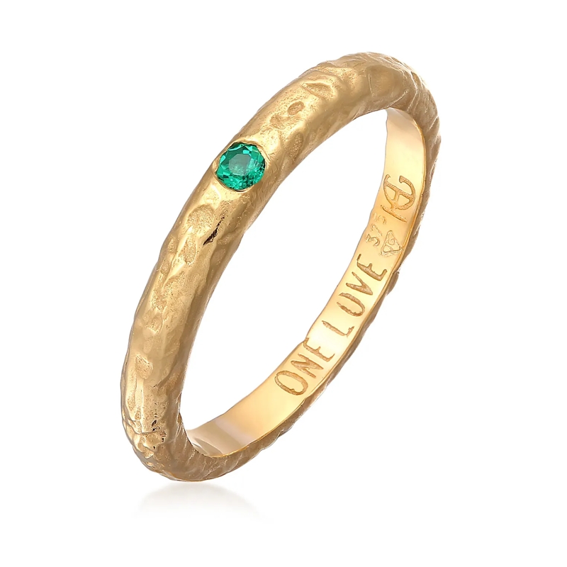 Haze & Glory Ring Ring One Love Smaragd - 375 Gelbgold gold