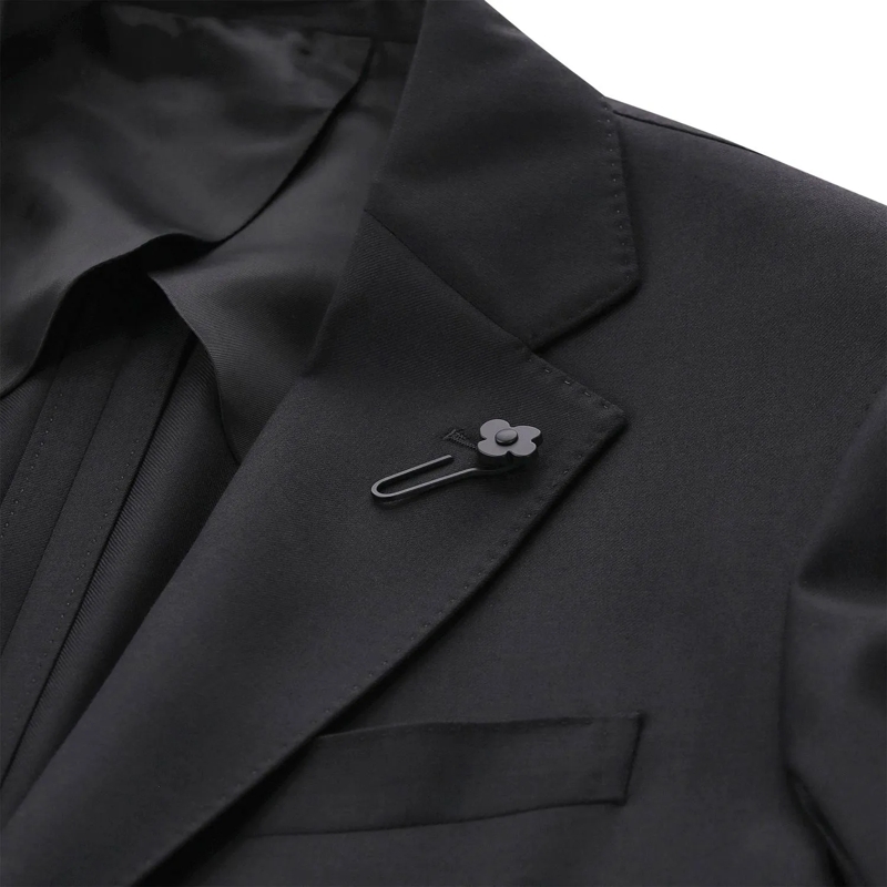 Lardini Anzugkombination Zweiteiliger Anzug aus Schurwolle schwarz(Image 10)