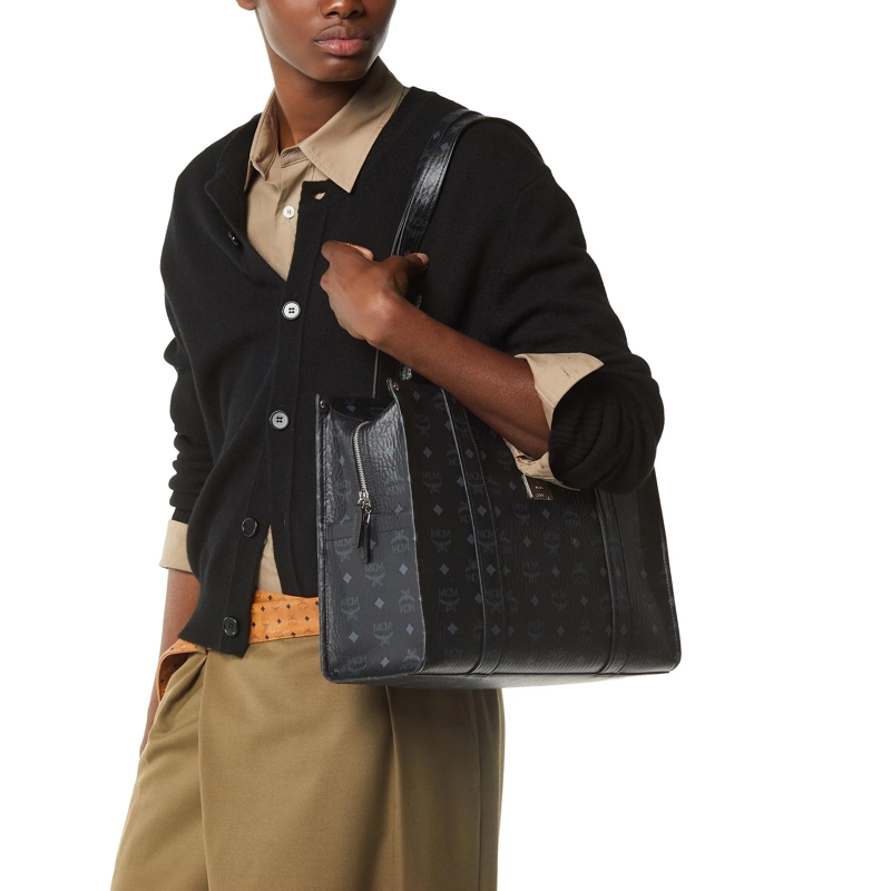 MCM Tote Aren Vi Tote Lrg Bk Black(Image 4)