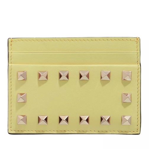Valentino Garavani Rockstud Cardholder Wallet Leather Lime Sorbet Porte-cartes