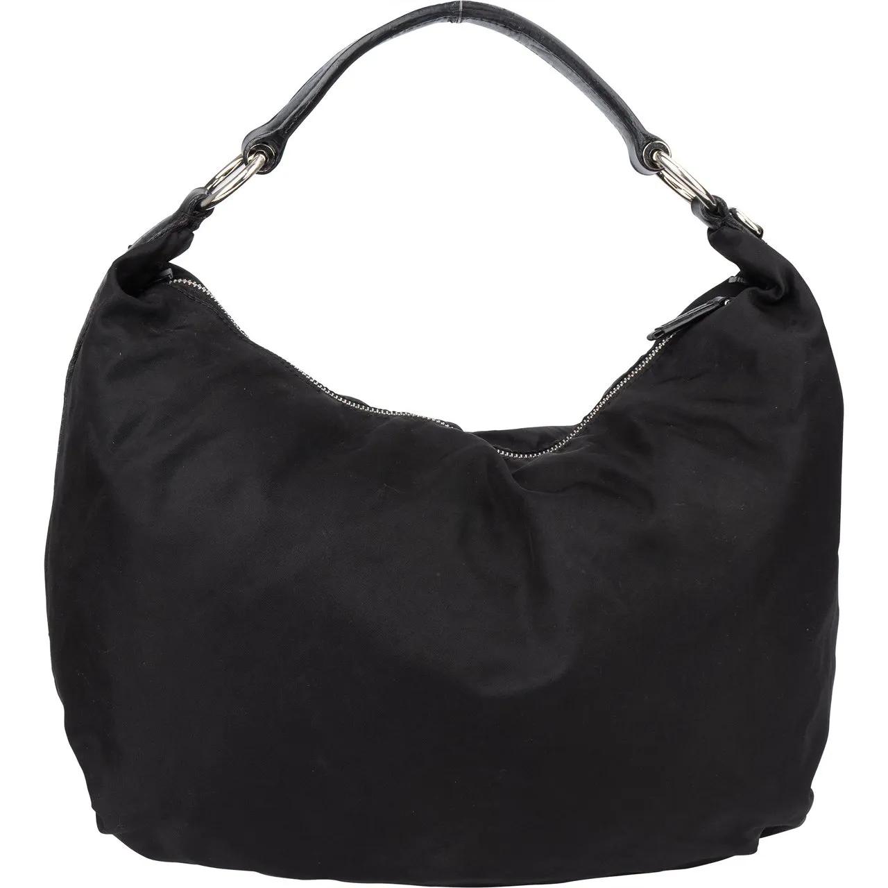 Thumbnail - Prada Crossbody Bags - Prada Nylon Oblique Hobo Bag - Gr. unisize - in Schwarz - für Damen