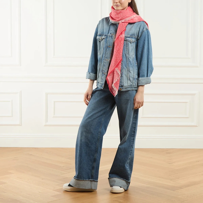 Lala Berlin Leichter Schal Cube Camille Red(Image 2)