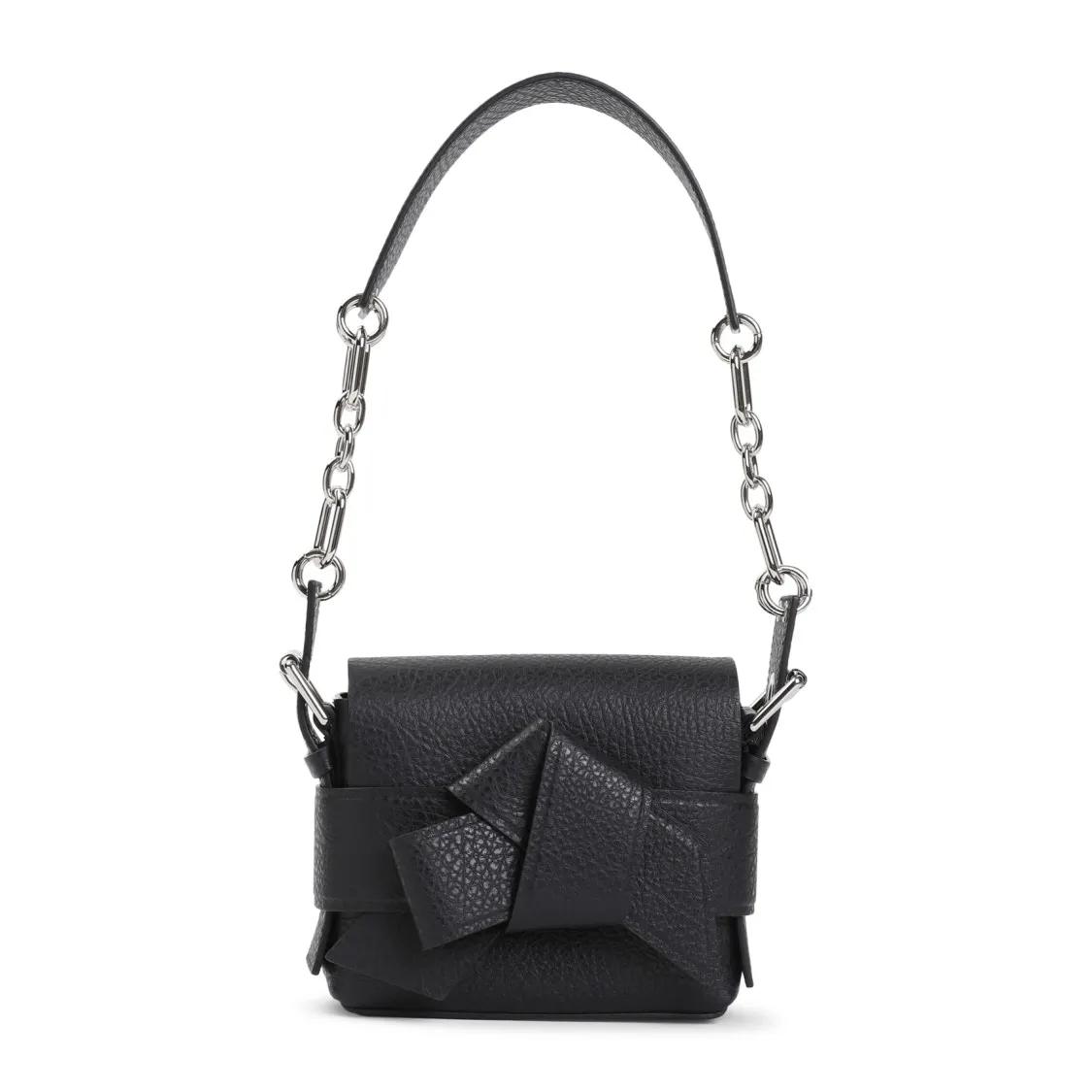 Acne Studios Shopper - Musubi Black Grained Lamb Leather Shoulder Bag - Gr. unisize - in Schwarz - für Damen