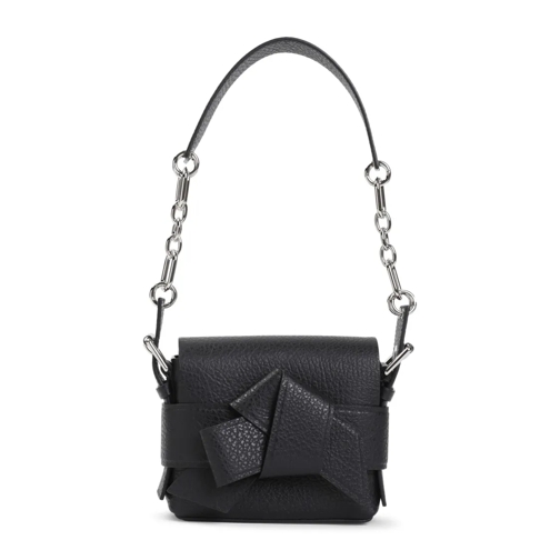 Acne Studios Sac à bandoulière Musubi Black Grained Lamb Leather Shoulder Bag Black