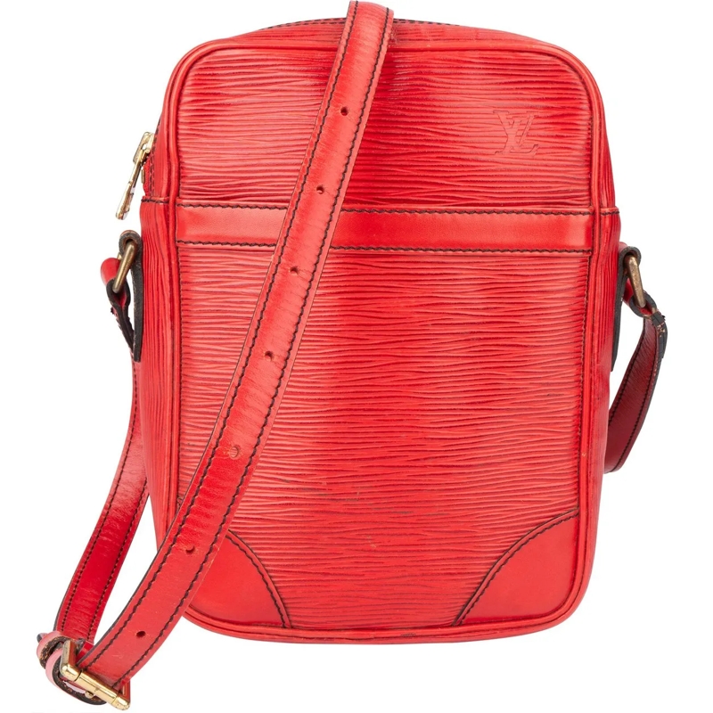 Louis Vuitton Sac à bandoulière Louis Vuitton Rouge Epi Leather Danube Crossbody B rot
