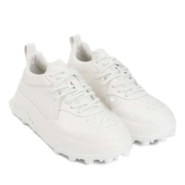 Jil Sander Low-Top Sneaker - Porcelain White Leather Sneakers - Gr. 41 (EU) - in Weiß - für Damen