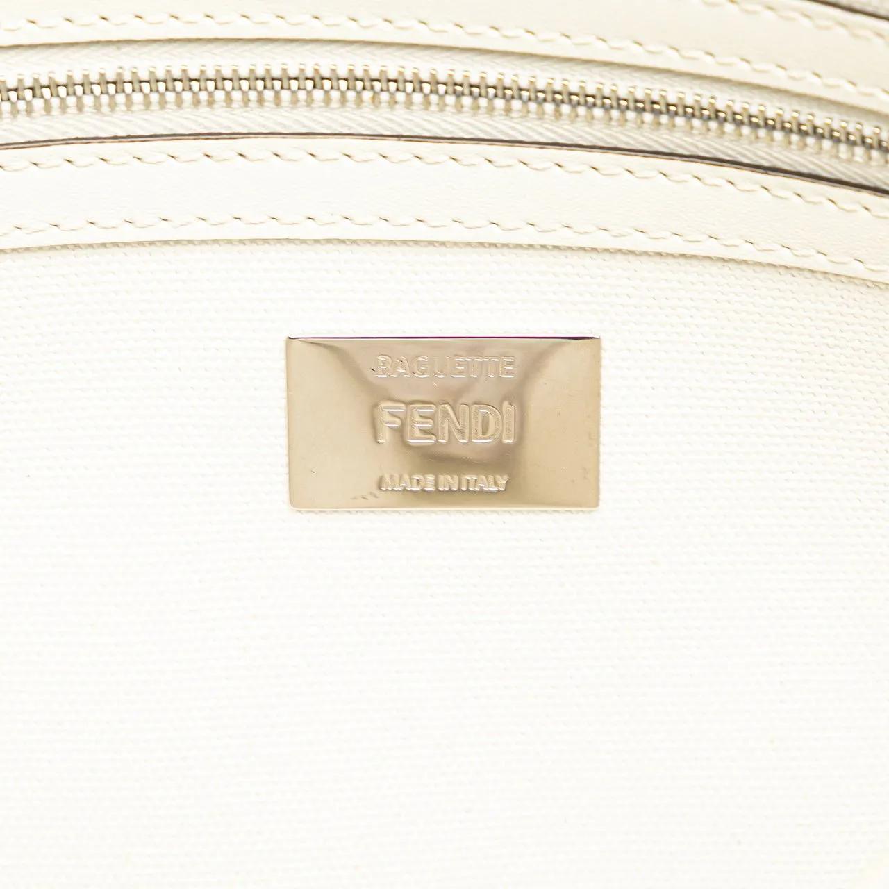 Thumbnail - Fendi Hobo Bags - Zucca Embroidered Canvas Baguette Satchel - Gr. unisize - in Weiß - für Damen