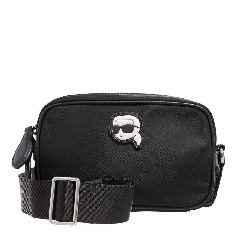 Karl Lagerfeld Camera Bag Ikonik 2.0 Nylon Camera Bag Black
