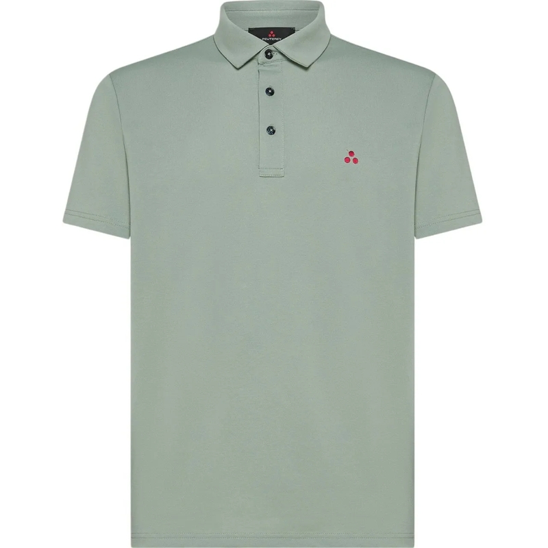 Peuterey Polo Multicolor Polo T-Shirt With Silk Grey