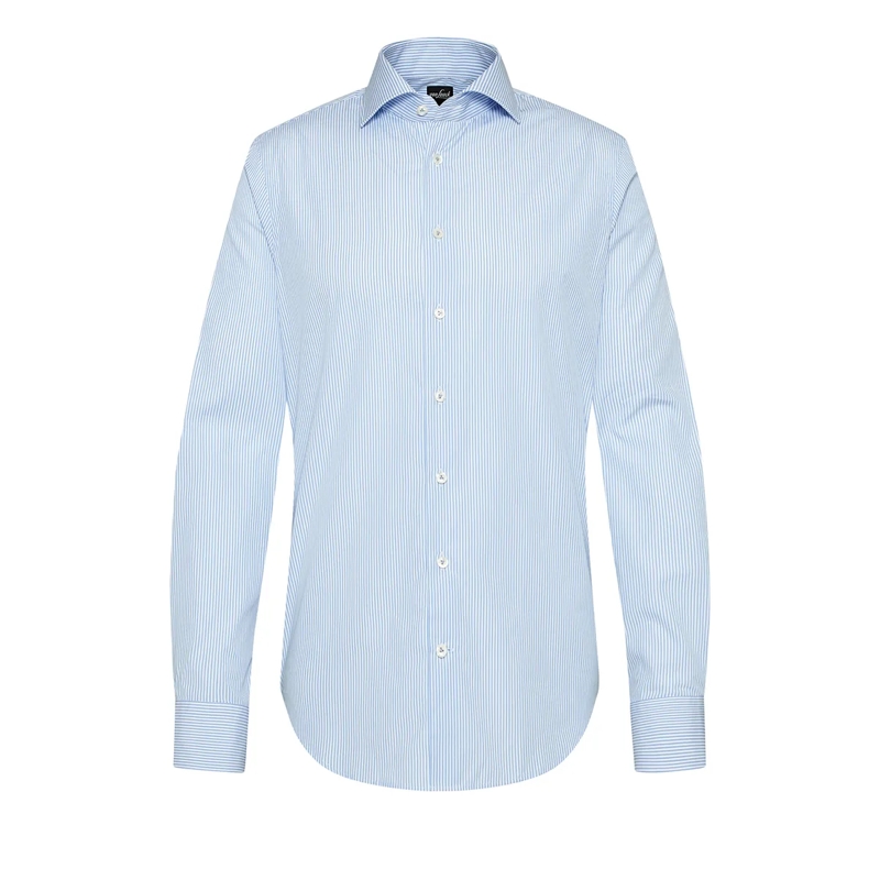 VAN LAACK Hemd Hemd Slim Fit Streifen blau