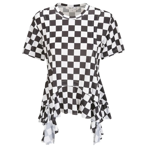 Comme des Garcons T-Shirts Checkered Crew-Neck T-Shirt White