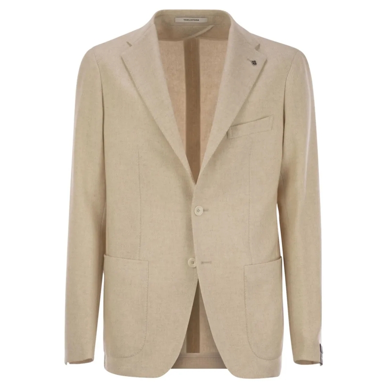 Tagliatore Blazer Virgin Wool Blend Jacket Neutrals