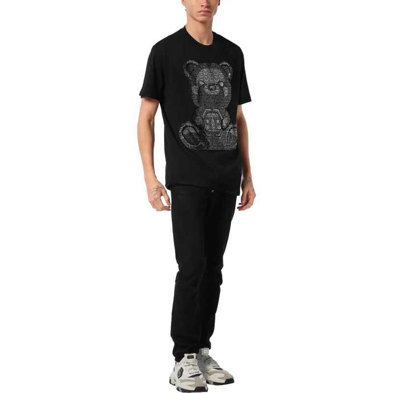 Philipp Plein T-Shirt T-Shirt Rundhalsausschnitt Ss Teddy schwarz(Image 4)