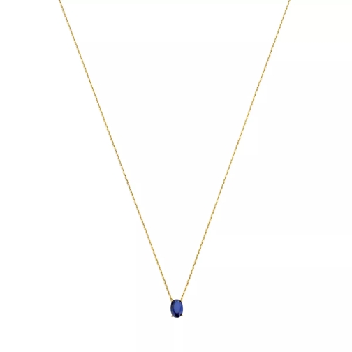 Isabel Bernard Baguette Nila 14 karat necklace Blue, Gold Kurze Halskette