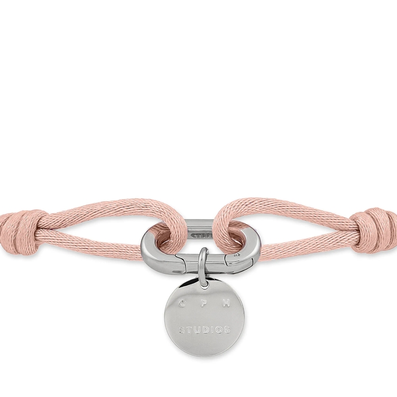 Copenhagen Armband Edelstahl Fabric Link rosa(Image 2)
