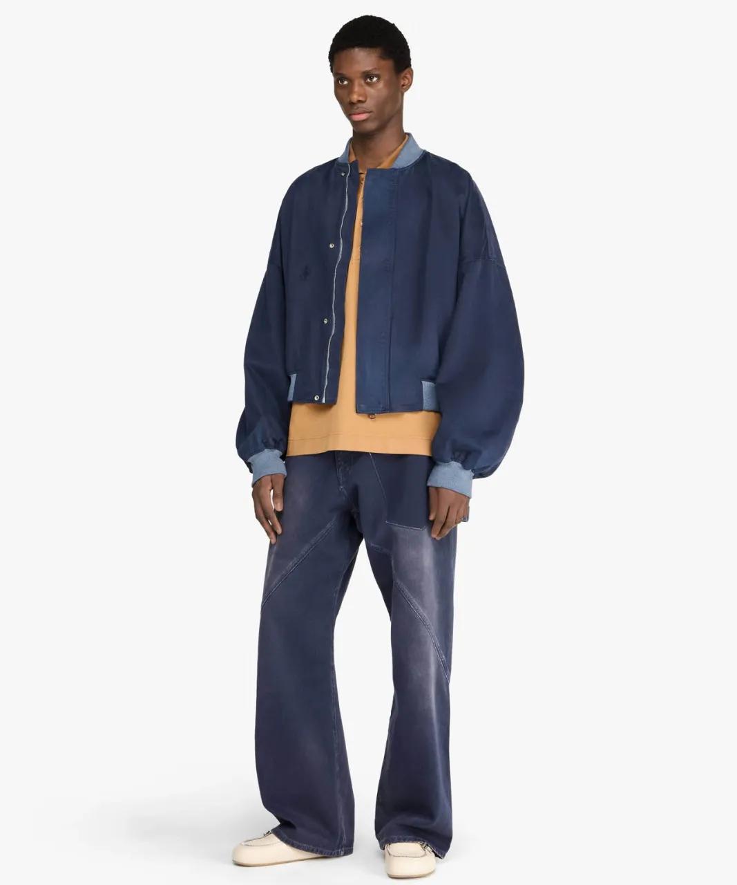 Thumbnail - J.W.Anderson - JW ANDERSON Blaue, washed Bomberjacke - Größe M - multi