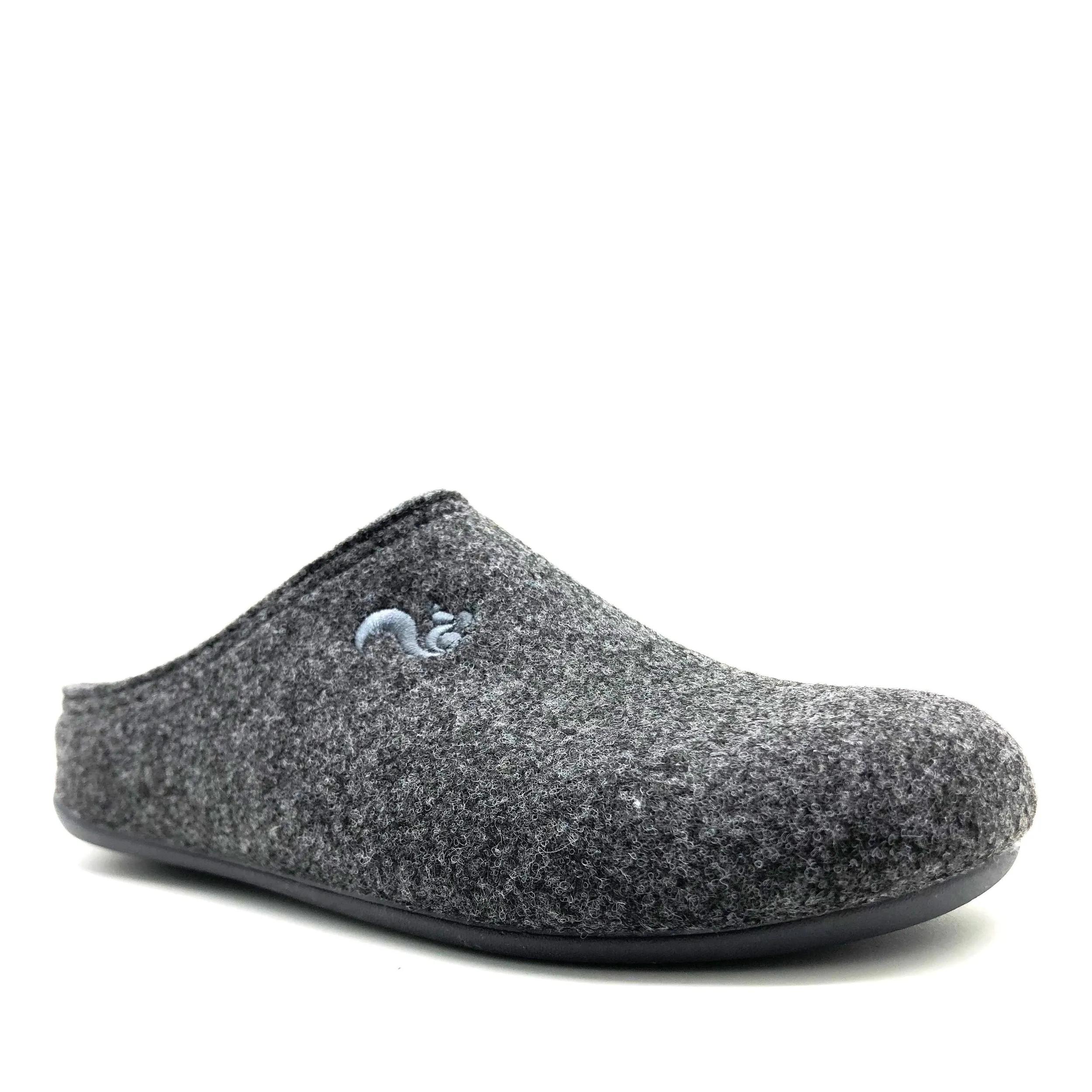 thies Sneakers - thies 1856 ® Recycled PET Slipper vegan dark grey - Gr. 47 - in Grau - für Damen