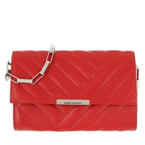 Isabel Marant Devony Crossbody Bag Leather Red Pochette-väska