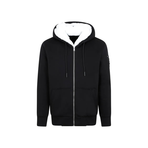 Moose Knuckles Black Classic Bunny 3 Hoodie Black Felpa con cappuccio