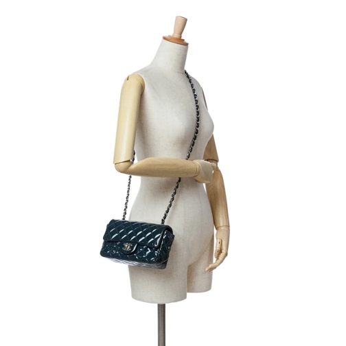 Chanel Sac à bandoulière 2013-2014 Mini Rectangular Classic Patent Single F blau (Image 17)