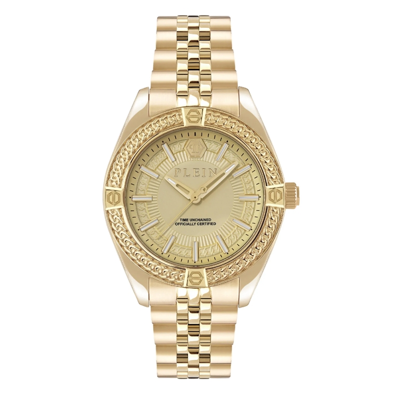 Philipp Plein Quarzuhr Quarz-Analoguhr Plein Icon Chain gold