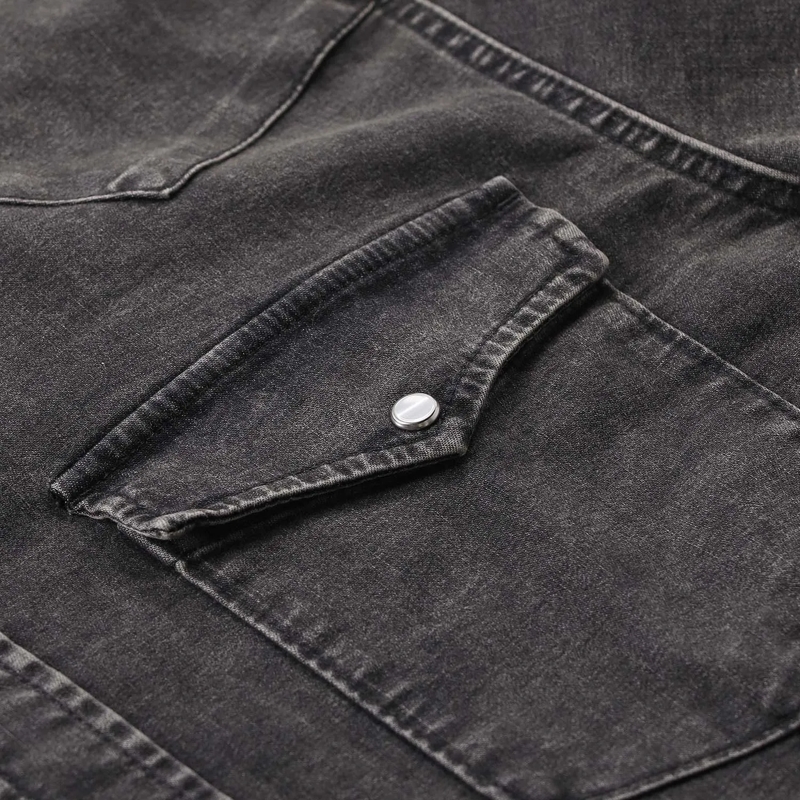 Dondup Chemise Hemd aus Baumwoll-Mix grau(Image 4)