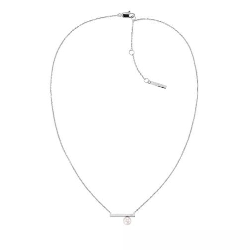 Calvin Klein Minimalist Pearl Necklace Silver Medium Necklace