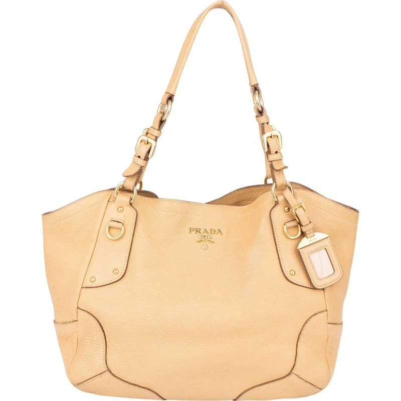 Prada Schultertasche Prada Beige Calfskin City Handbag beige