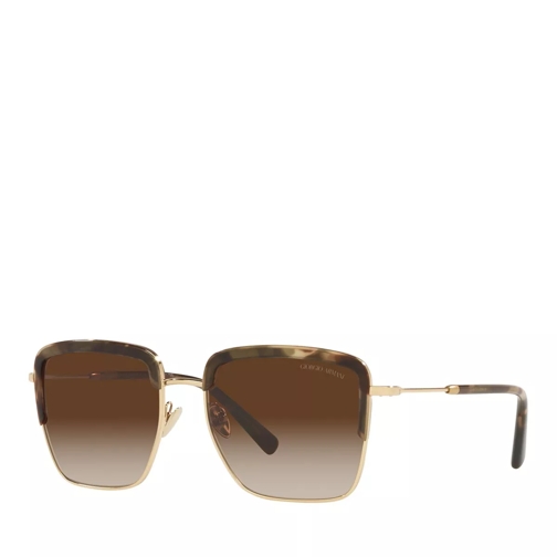 Giorgio Armani 0AR6126 Sunglasses Pale Gold/Green Tortoise Solglasögon