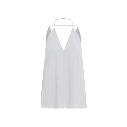 TOTEME Blusen Double-Halter White Silk Top White