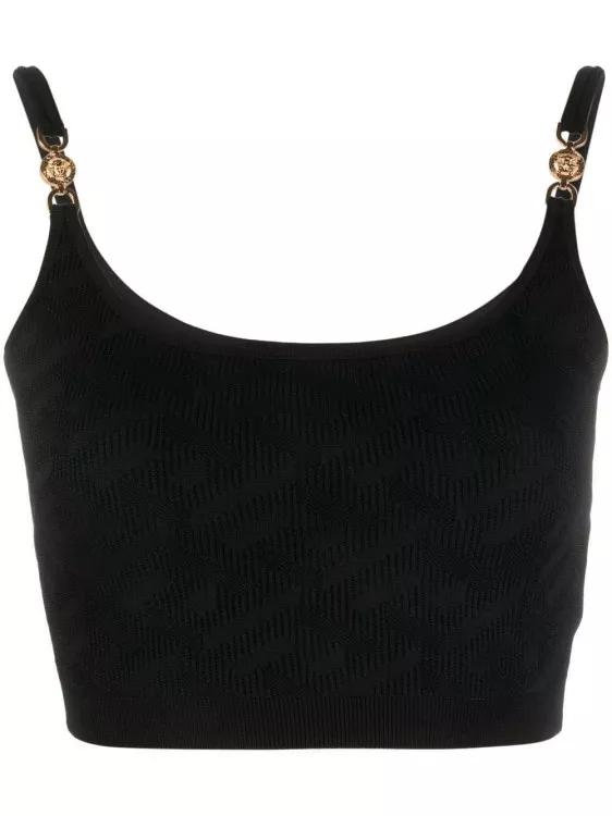 Versace - Medusa Motif Knitted Top - Größe 42 - black